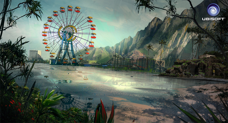 Illustration for article titled Early Far Cry 3 Concept Art Shows Scrapped Ideas, Luxury Resorts And... Fun Parks